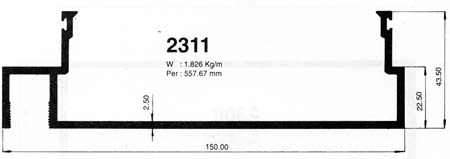 alumunium Curtain Wall-Curtain Wall Group 2305